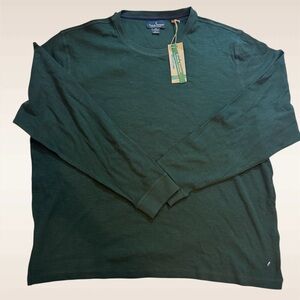 Tailor Vintage CottonBlend Green Long Sleeve Tee Comfort Stretch XXL